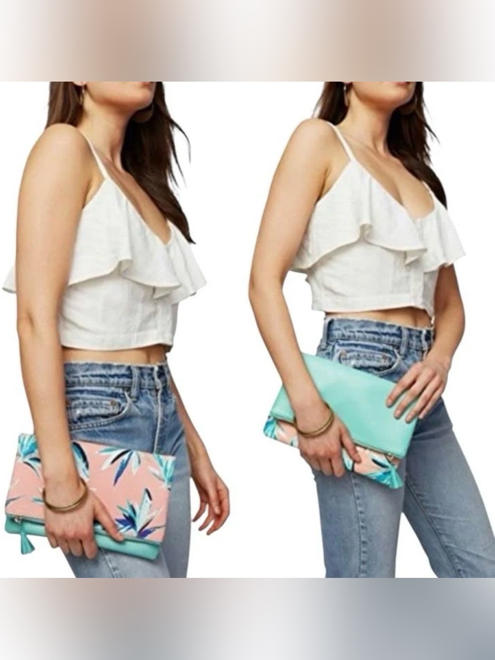 Rachel Pally Reversible Tropical Foldover Clutch Bag 🌴
